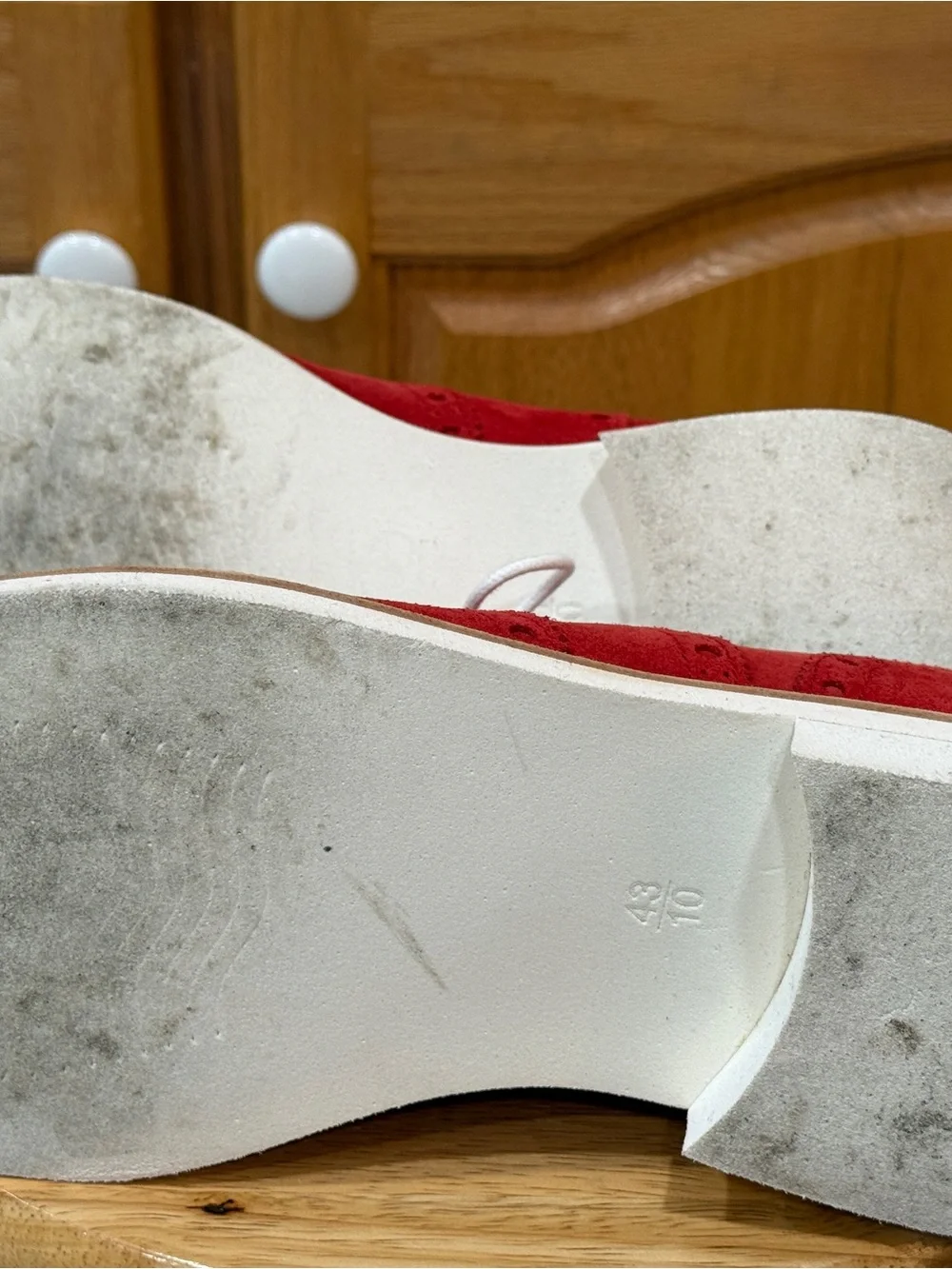 BOLD! by SOCIETY.com red suede wingtip/brogue oxfords sz 10